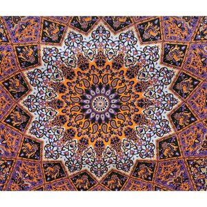 Mandala Star Elephant Tapestry Orange Purple Halloween Backdrop Tablecloth India